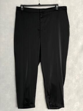 Nina Parker Straight Leg Pants Flat Front Black Women's Size 20W NEW